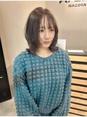 レイヤーカット/ウルフカット/グレージュ