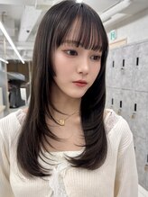 小顔になれる！韓国風『顔周りレイヤー』入門 ［前髪カット/ブリーチなしダブルカラー/ボブ/韓国］