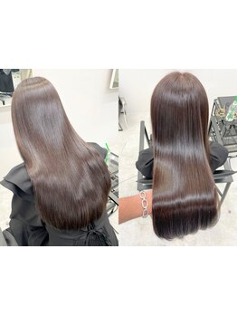 ブリーチしている方でも綺麗にします◆講師実績のあるスタッフが多数◆髪質改善縮毛矯正\12,800-[自由が丘]