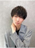 ラウンドマッシュ/シャドウパーマ