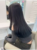 13566黒髪オリーブグレージュ髪質改善ストレート暗髪レイヤー