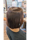 ヘアカラーグレージュアンブレラカラーショートボブ30代40代