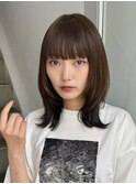 レイヤー/セミロングボブ髪質改善縮毛矯正白髪ぼかしショート