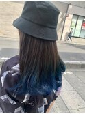 裾カラー，ブルーブラック，ネイビーブルー【草加】