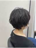 美髪/ショート/パーマ