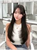 ロングレイヤー　ワンカール　流し前髪『MAEUL luna 桔川』