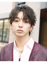 オーシャントーキョー 心斎橋(OCEAN TOKYO WEST) シャドウパーマシースルーラウンドマッシュ波巻きパーマウルフ