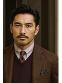 サーフカール&ブルーブラック　フェザーパーマ