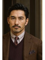 にもう&nbsp;サーフカール&ブルーブラック　フェザーパーマ