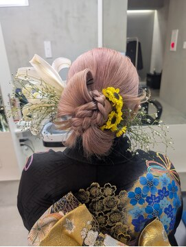 カラフェ(carafe) カチモリアレンジ　リボン　ヘアセット　札幌大通