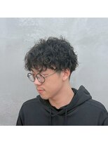 サームマン 人形町(SARM MAN)&nbsp;無造作スパイラルパーマ×ラフマッシュ