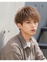 MEN's Baguz MEN'Sカット/ MEN'Sパーマ/ MEN'Sカラー ブラウン束感ニュアンス韓国風メンズマッシュトレンド