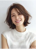 白髪ぼかし脱白髪染め似合わせショートボブ40代50代60代