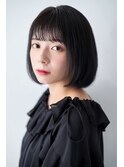 黒髪にも透明感を♪シースルーボブ
