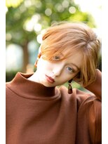 オースティン 門前仲町(AUSTIN)&nbsp;大人かわいい前髪セシルカットココアブラウンフリンジウェーブ