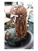 ハーフアップ