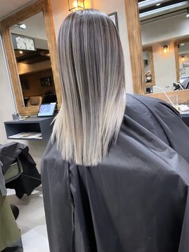 サニー 渋谷(SUNNY) バレイヤージュショコラアッシュハイライトグレージュカラー