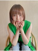 フルバング ミニボブ ブラウンカラー  内巻きボブ【Riku】