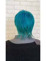 ビスイル 秋葉原店(Vis ill) ハイトーンカラーミルクティーベージュミニウルフ丸みボブ