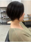 丸みショート ショートヘア 30代40代 大人女性 ダークカラー