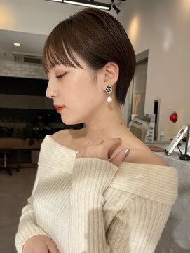 サンド 池袋 2nd(sand) 大人マッシュ小顔丸みショート/黒髪地毛風カラー/池袋