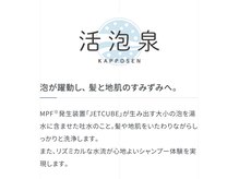 [活泡泉]髪と頭皮をいたわりながら、 汚れや余分な皮脂をしっかり取り除く