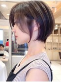 髪質改善/小顔ショートカット/透明感カラー/レイヤー/Aujua