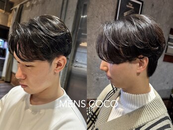 メンズココ メンズパーマ 韓国ヘア 日本橋店(MENS COCO)の写真/【学割U24・社会人の方もOK】仕事前/仕事帰りに通える柔軟な営業時間!忙しいあなたの"カッコいい"をサポ-ト