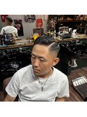 フェードサイドパート 分け目ライン有り