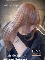イエナ 渋谷(IENA)&nbsp;デザインカラーケアブリーチダブルカラーベージュオレンジカラー