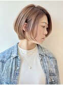 【ING】ハンサムボブショート×グレーベージュ♪
