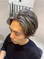 ミクマル(micmal)&nbsp;メンズセンターパートバレイヤージュ風ハイライト