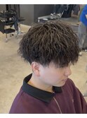 刈り上げマッシュ×縦落ちツイスパ