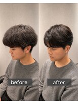 スイ(suiw) ショートのための【曲がる縮毛矯正】シースルーマッシュ