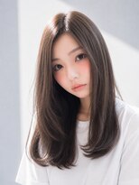 ウィーニード 栄(WENEED)&nbsp;韓国シースルーロング×オリーブグレージュ