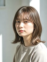 ラ パーチェ(La Pace)&nbsp;ミディボブ顔周りレイヤー外ハネシースルーオイルスタイリング