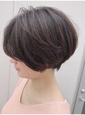 ツヤとまとまり◎丸みのショートボブ【Ruufus恵比寿渋谷】314b0