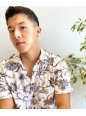 外国人風アップバング