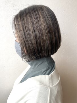 ディコ(Dico) Hona hair ☆ ニュアンスハイライト×オリーブグレージュボブ