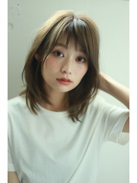 リノ 吉祥寺(Lino kichijoji) シースルーバング 無造作 ベビーウルフ レイヤーミディアム