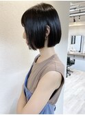 《knit銀座 佐野元気》黒髪20代30代40代前下がりショートボブ