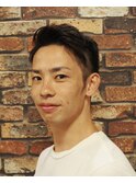 メンズカット×ナチュラルアップバング<理容室>