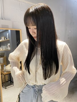 コフィー バイ メルト 吉祥寺(cofy by melt) 【中澤彩乃】ぱっつん前髪アッシュオリーブ暗髪カラーグレージュ