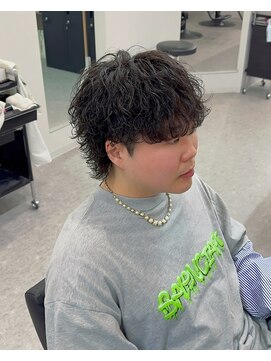 ブライト(BRIGHT) マッシュウルフプードルパーマ波巻きスパイラルパーマ