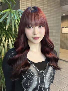 ガーランド(Girland) 【girland】red color 韓国風/レイヤーカット