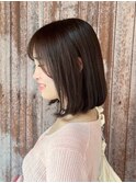 ココアブラウン/ミニマルボブ/ボブ/似合わせ