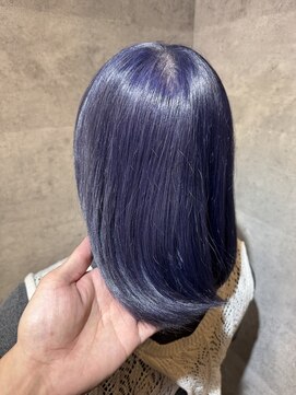 キャラ シャローネ 池袋(Chara Chalone) バイオレットカラー/ネイビーカラー/ブリーチ/艶髪/【たいし】