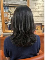 ヘアメイク フレンシア(hair make flencia)&nbsp;上品なまとまり感。艶やか韓国風ミディアム【360スタイル】