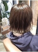 クリーミーグレージュ×切りっぱなしBOB