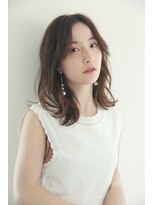 ヘアーアンドメイク エクリ 不動前店(Hair&Make equri)&nbsp;抜け感ヘア×大人可愛いミディアムスタイル